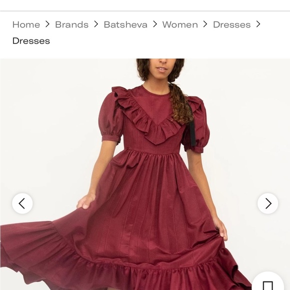 Batsheva Green Ruffled Dress - Picture 5 of 5